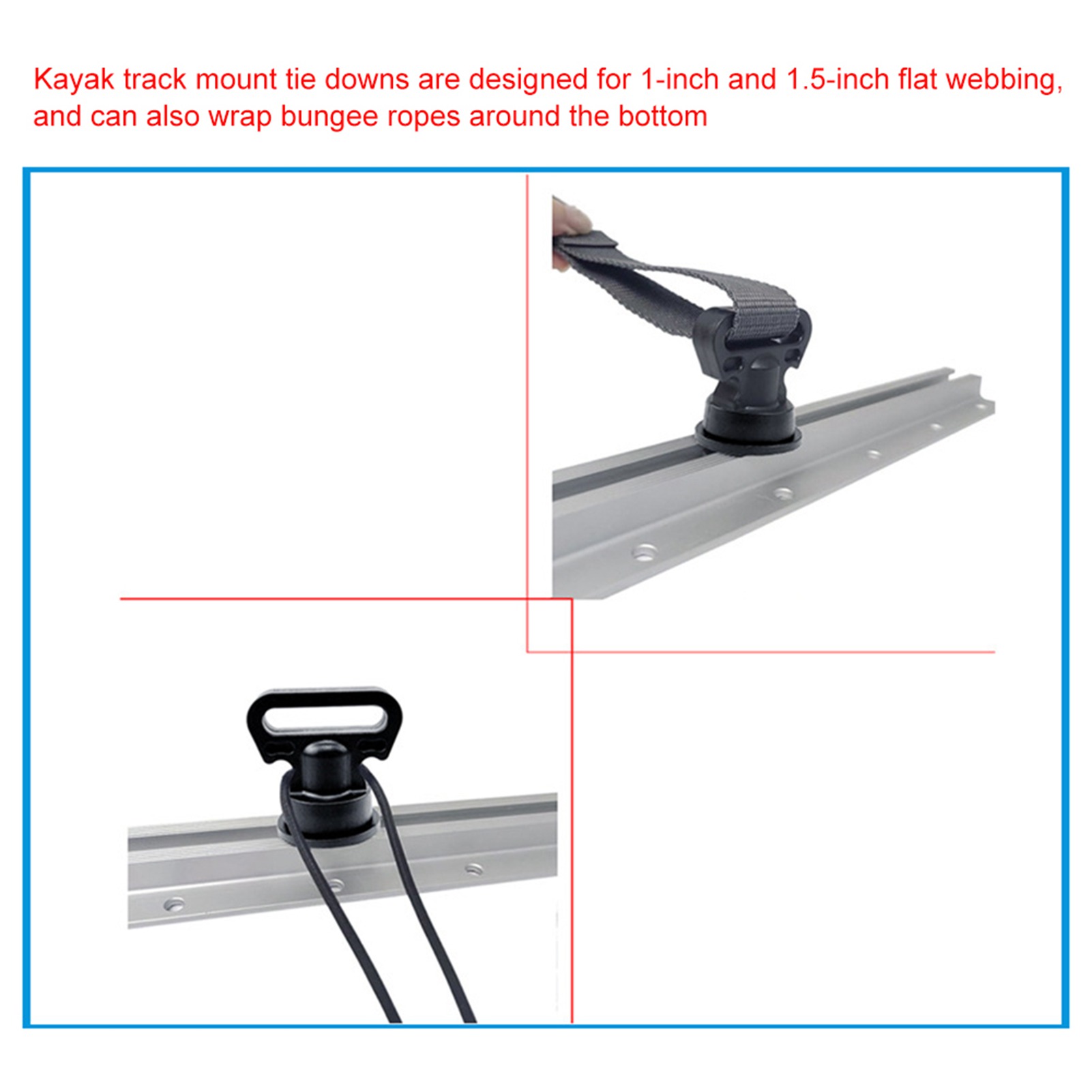 4pcs Kayak Track Mount Vertica - Fishing Kayak Crate reseña y precio