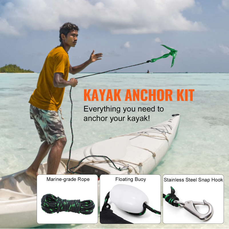 Kayak Anchor Kit 3.5 lb Paddle - Fishing Kayak Anchor reseña y precio