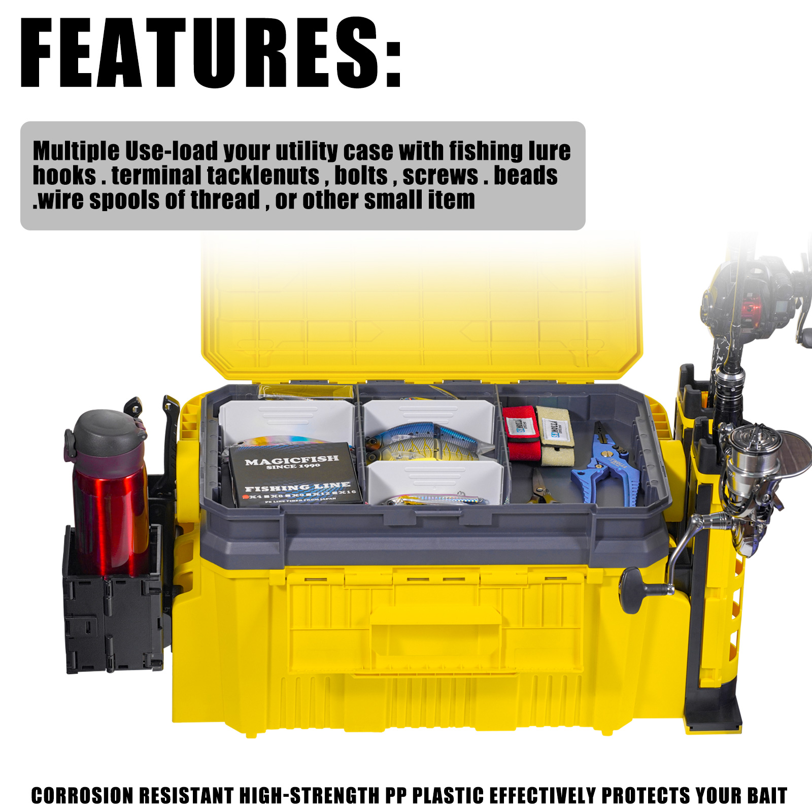 New Large Fishing Box Suit 19. - Fishing Kayak Crate reseña y precio