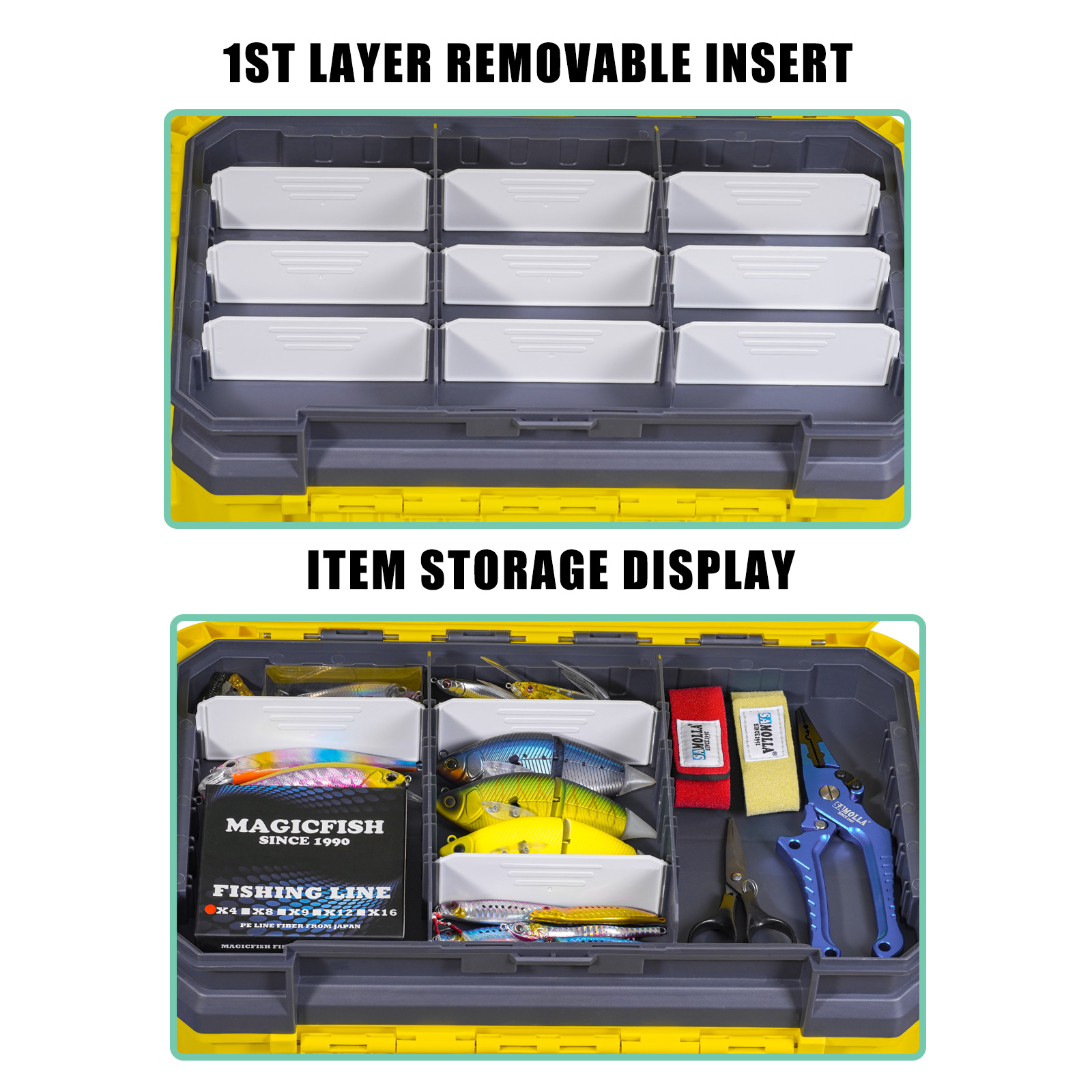 New Large Fishing Box Suit 19. - Fishing Kayak Crate reseña y precio