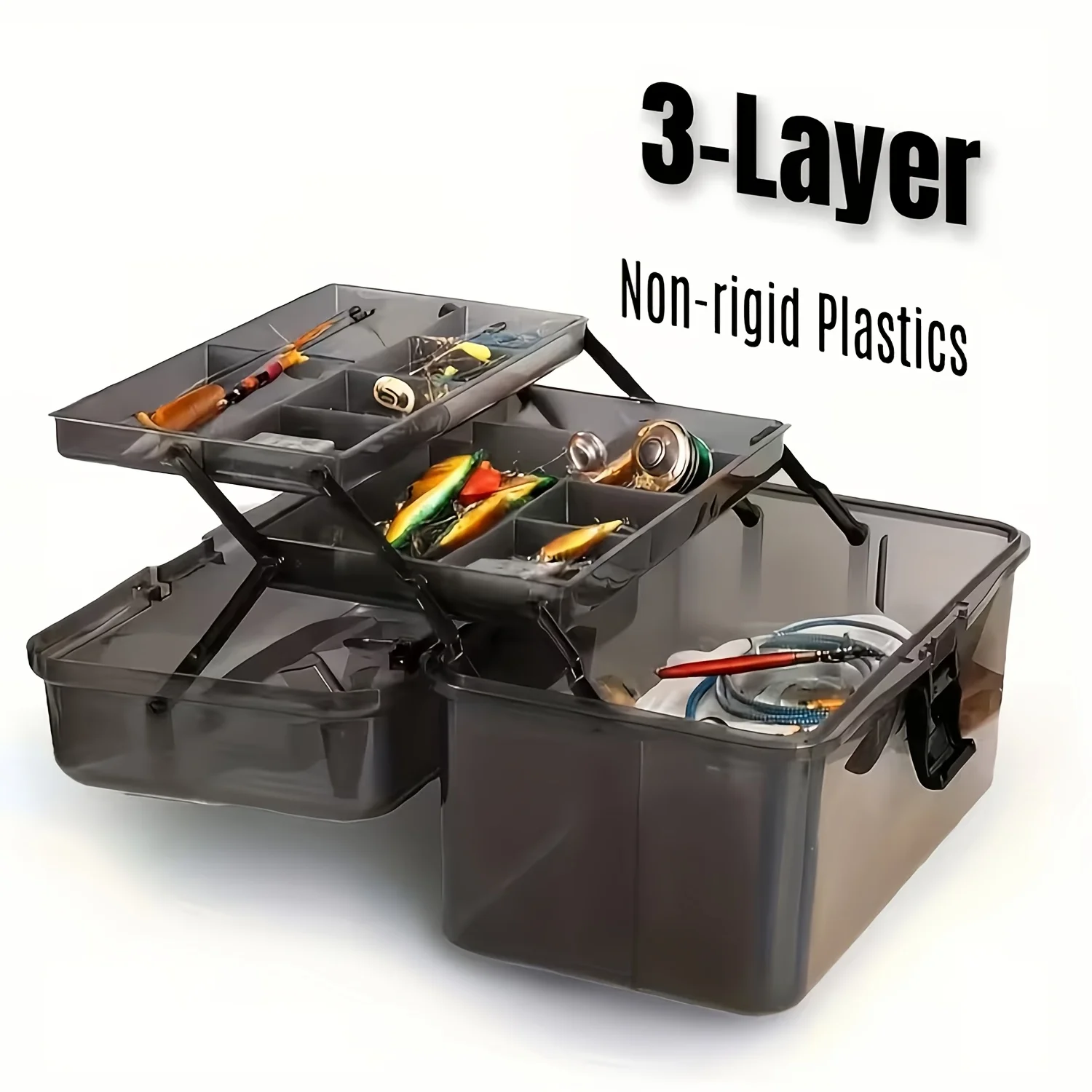 Durable PE Fishing Gear Box |  - Fishing Kayak Crate reseña y precio