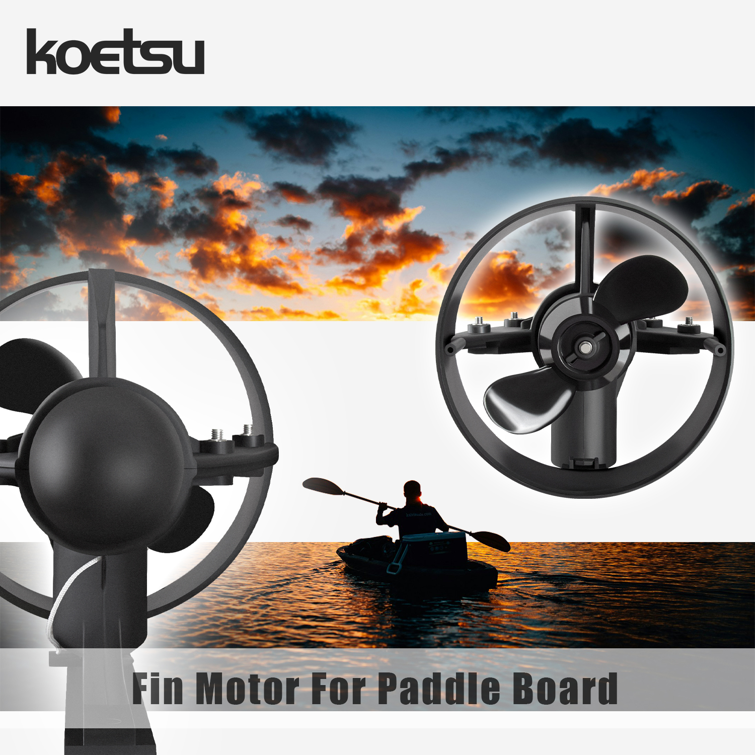 KOETSU paddle board underwater - Fishing Kayak Trolling Motor reseña y precio