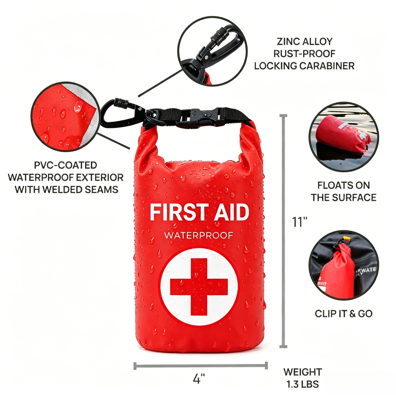 2L Waterproof First Aid Bag Ro - Fishing Kayak Storage Bag reseña y precio
