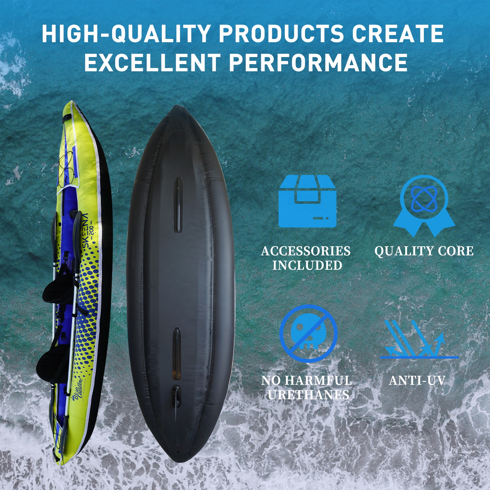 Adult Inflatable Fishing Canoe - Fishing Kayak Seat reseña y precio