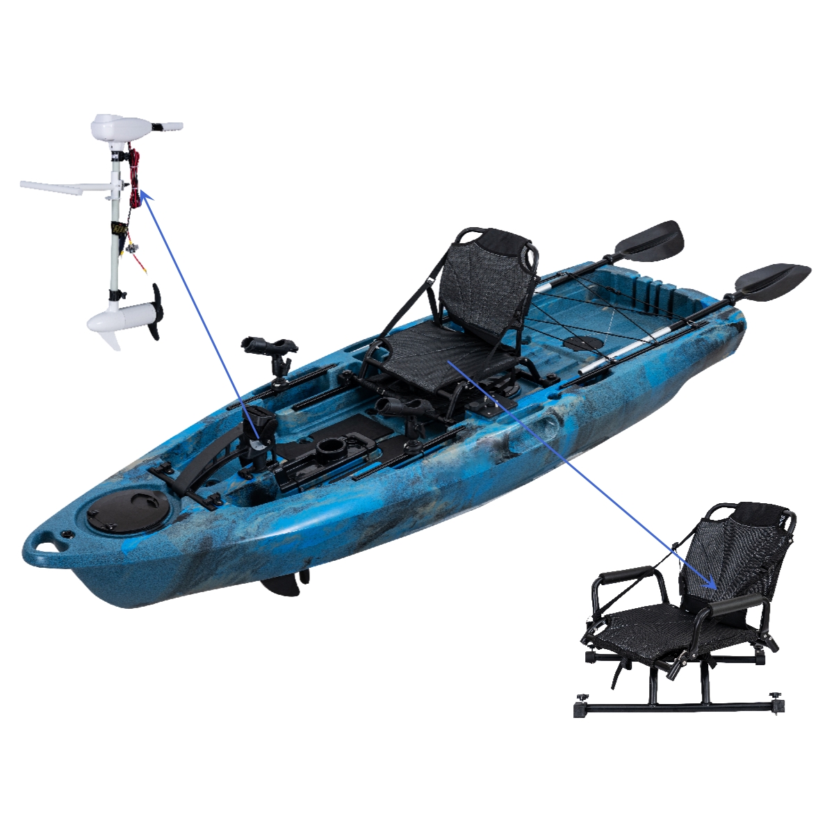LSF Plastic Rowing Fishing Ele - Fishing Kayak Pedal Drive reseña y precio