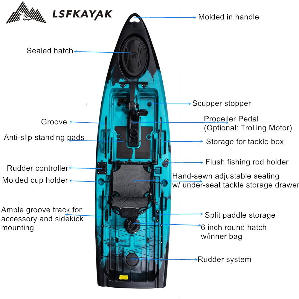 Best Fishing Boat 2024 New Exp - Fishing Kayak Pedal Drive reseña y precio