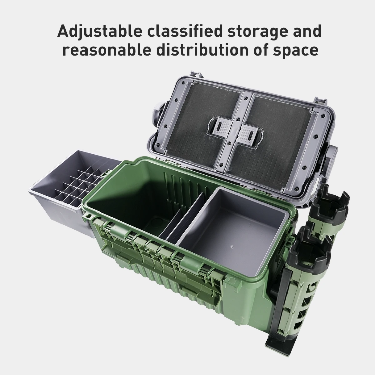 Large Fishing Tackle Box Multi - Fishing Kayak Crate reseña y precio
