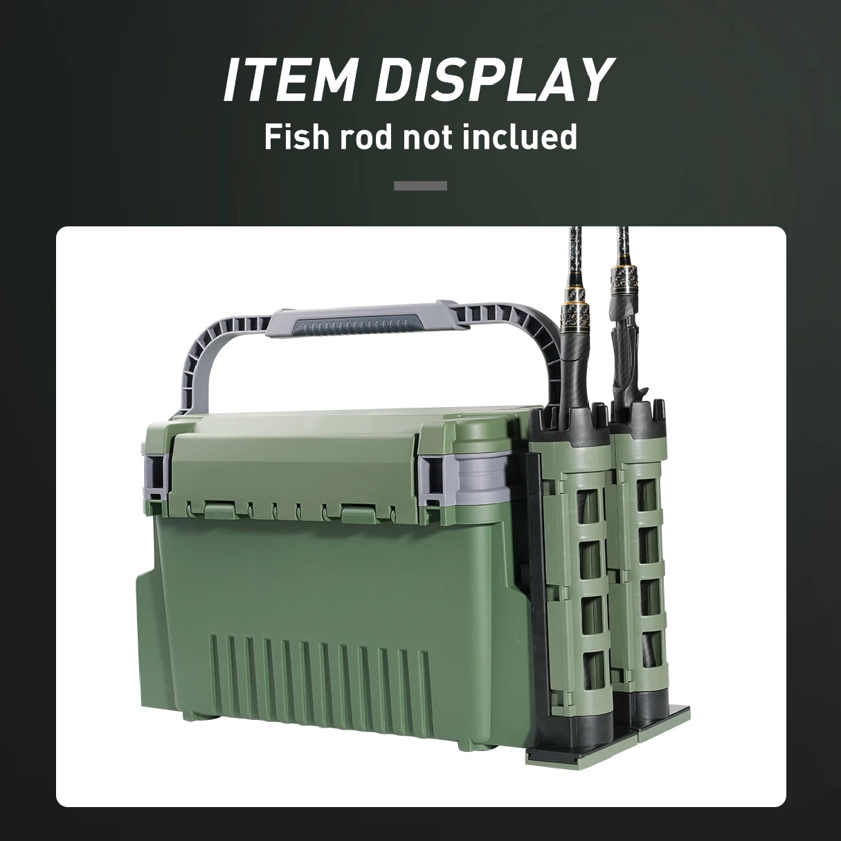 Large Fishing Tackle Box Multi - Fishing Kayak Crate reseña y precio