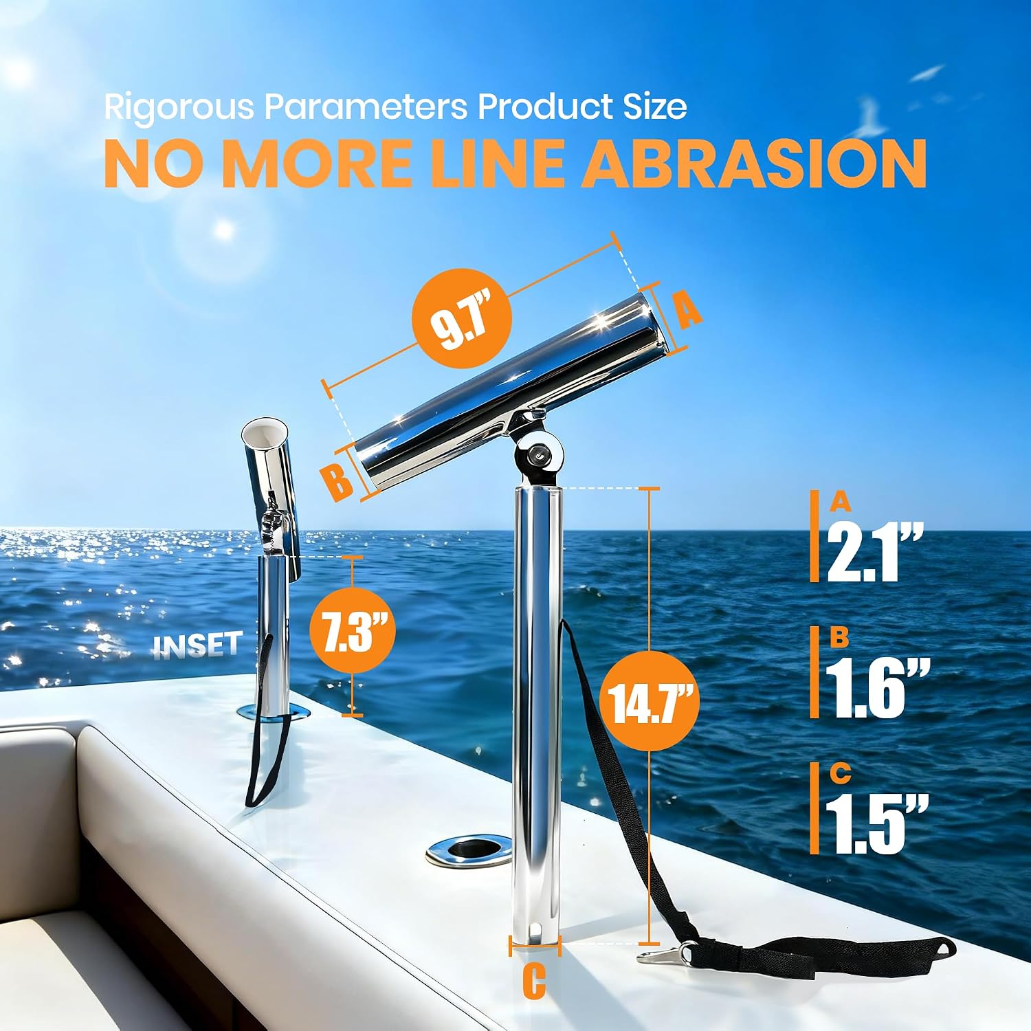 2-Pack Stainless Steel Outrigg - Fishing Kayak Rod Holder reseña y precio