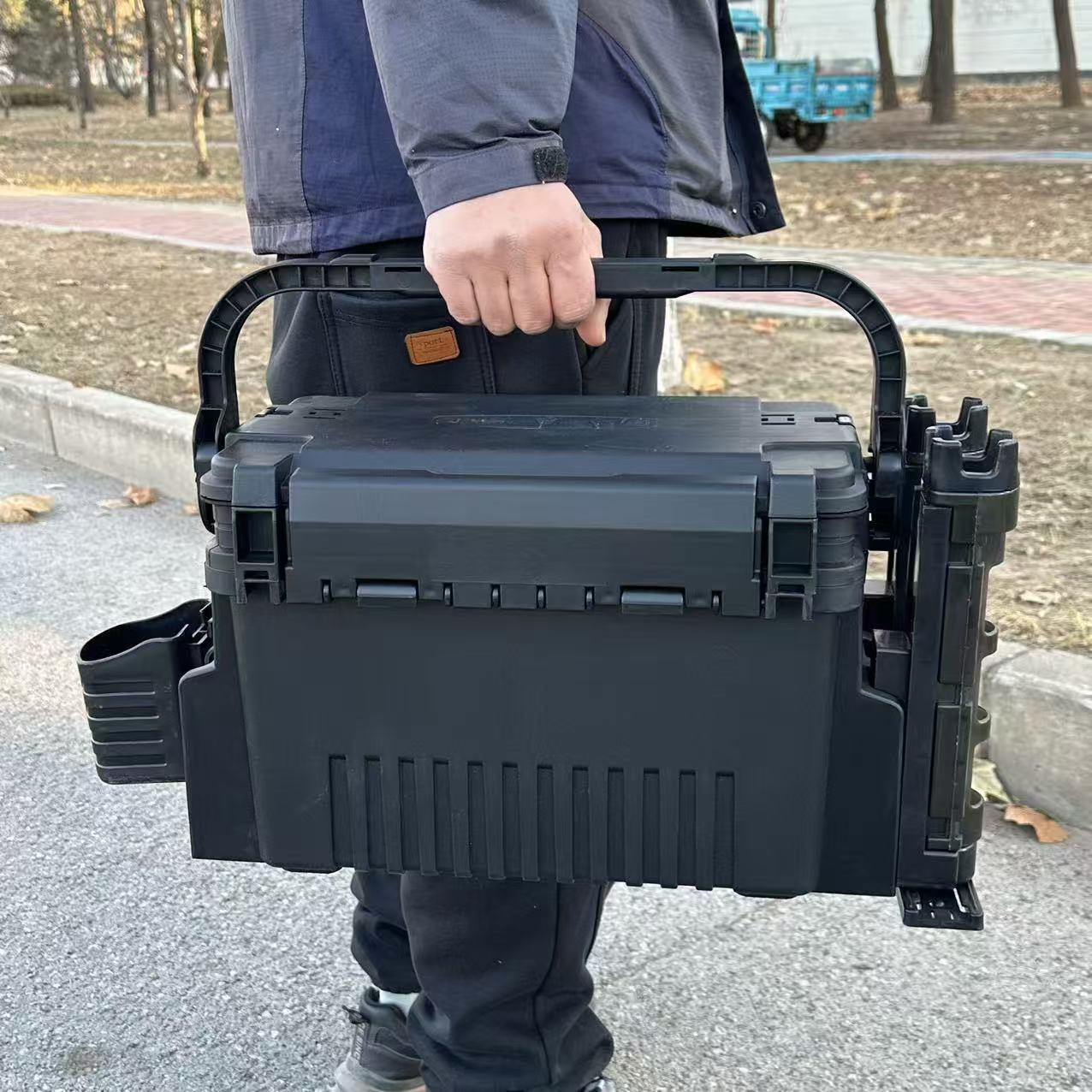 1 fishing box set, double-laye - Fishing Kayak Crate reseña y precio
