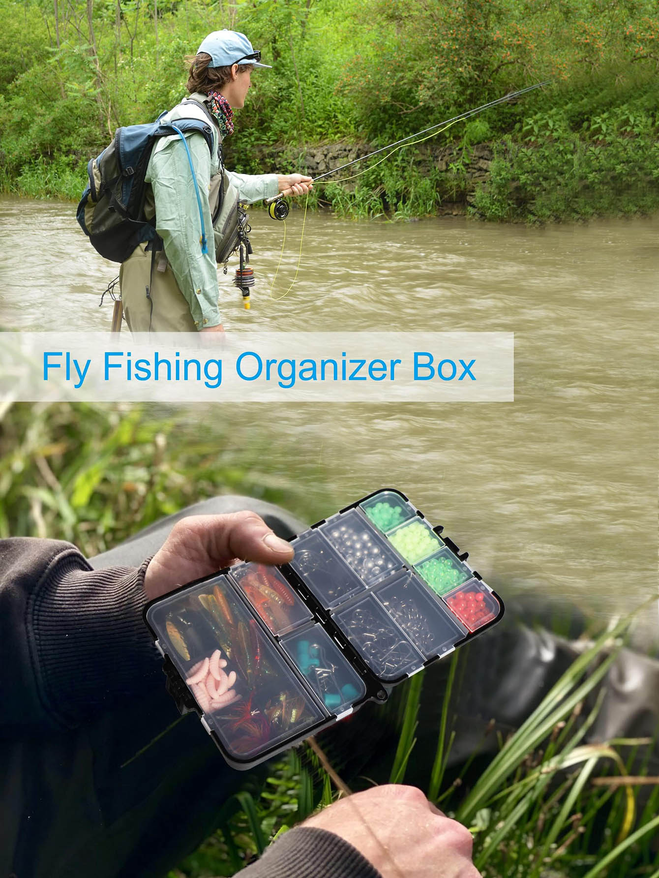 Small Tackle Box Organizer Min - Fishing Kayak Crate reseña y precio