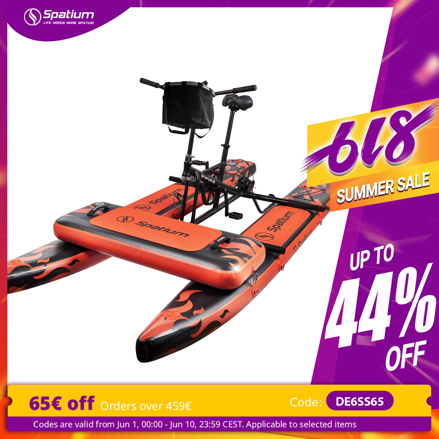 Spatium Sup Water Bike 3.0 Inf - Fishing Kayak Pedal Drive reseña y precio